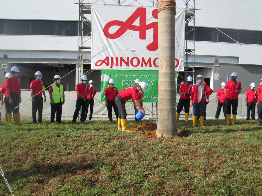 Tree planting ceremony at ajinomoto malaysia new factory project