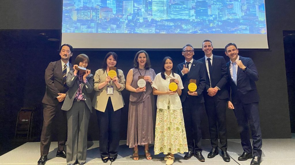 Group photo of ICPMA Award recipients, including Plus PM Consultant for the Penang Japanese School Renovation Project