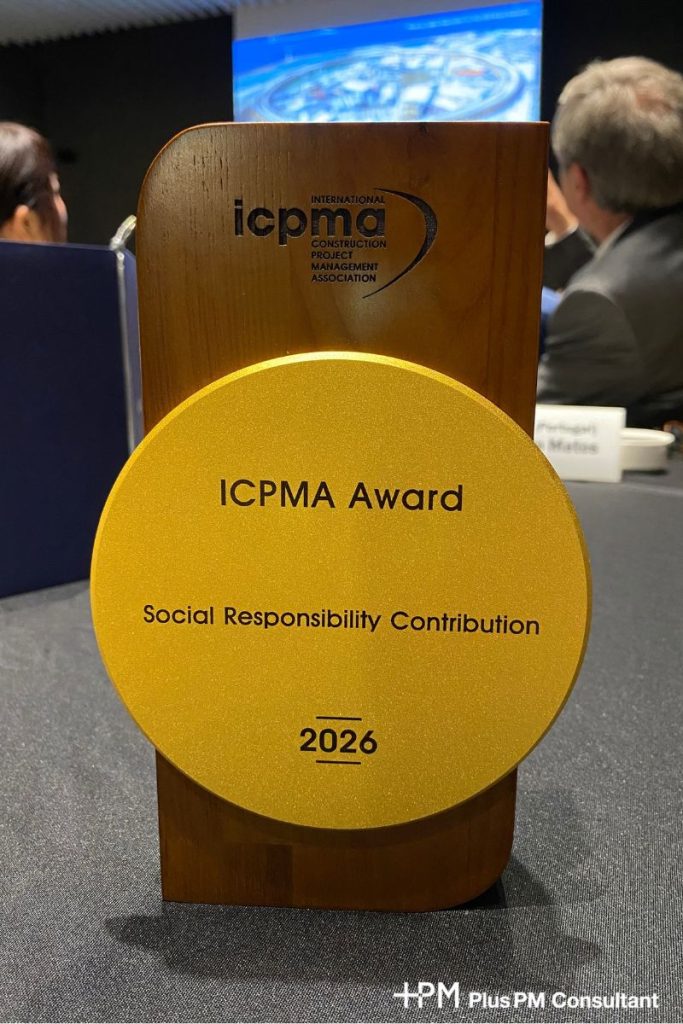 ICPMA Award 2026 trophy received by Plus PM Consultant
